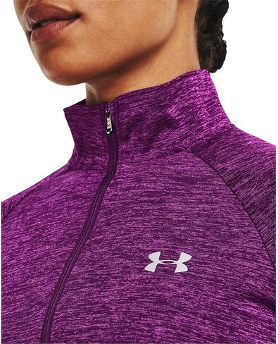 Under Armour Women's Standard Tech Twist ½ Zip Long Sleeve Pullover, (514) Rivalry/Strobe/Metallic Silver, Medium in Saudi Arabia