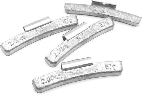 MC-Series Lead Clip on Wheel Weights Assortment, Accurate Tolerances, 0.50 oz, 50 Pcs/Box, Suitable for Full-Size Pickups, SUVs, Vans, and Passenger Cars in Saudi Arabia