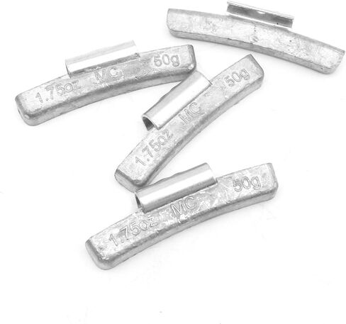MC-Series Lead Clip on Wheel Weights Assortment, Accurate Tolerances, 0.50 oz, 50 Pcs/Box, Suitable for Full-Size Pickups, SUVs, Vans, and Passenger Cars in Saudi Arabia