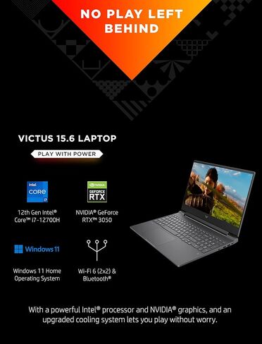 Victus by HP 15 Gaming Laptop, NVIDIA GeForce RTX 3050, 12th Gen Intel Core i5-12500H, 8 GB RAM, 512 GB SSD, Full HD Display, Windows 11 Home, Backlit Keyboard, Enhanced Thermals (15-fa0025nr, 2022) in Saudi Arabia