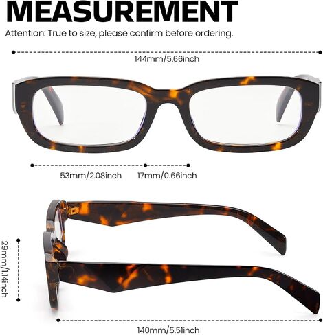 Retro Fake Glasses Blue Light Glasses for Women Trendy Vintage Small Rectangle Eyewear with Non Prescription Lens in Saudi Arabia