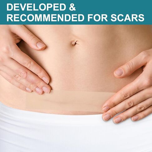 Silicone Scar Sheets for face, Silicone Scar Tape, Removal Strips for Surgical Scars 1.5" x 79" Medical Grade Silicone Scar Tape for C-Section, Tummy Tuck, Keloid (1 Roll 1.5" x 79") in Saudi Arabia
