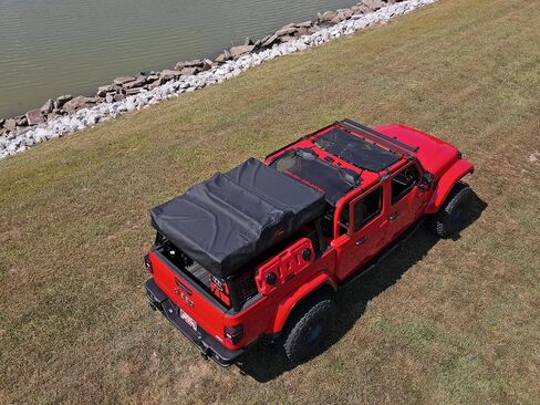 Rough Country Black Mesh Bikini Top for 2020-2024 Jeep Gladiator JT - 85118 in Saudi Arabia