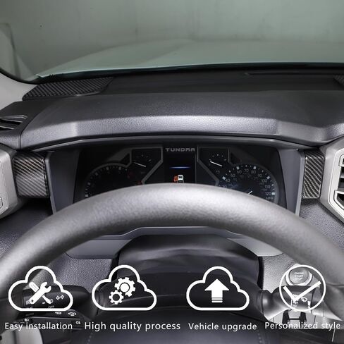 Car Center Control Dashboard Panel Strips Trim Compatible with Toyot@ Tundra/Sequoia 2022-2025 Central Control Panel Protective Cover Decoration Accessories (Sports red) in Saudi Arabia