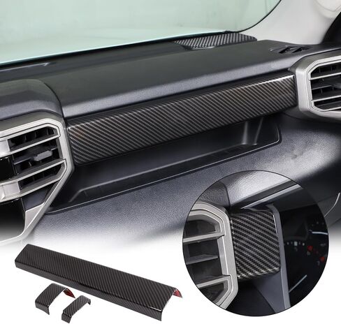 Car Center Control Dashboard Panel Strips Trim Compatible with Toyot@ Tundra/Sequoia 2022-2025 Central Control Panel Protective Cover Decoration Accessories (Sports red) in Saudi Arabia
