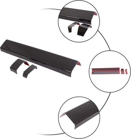 Car Center Control Dashboard Panel Strips Trim Compatible with Toyot@ Tundra/Sequoia 2022-2025 Central Control Panel Protective Cover Decoration Accessories (Sports red) in Saudi Arabia