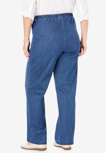Woman Within Women's Plus Size Wide Leg Fineline Jean in Saudi Arabia