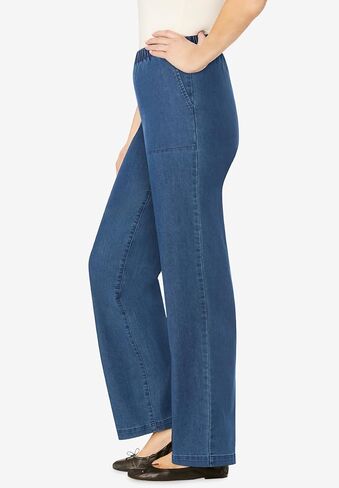 Woman Within Women's Plus Size Wide Leg Fineline Jean in Saudi Arabia