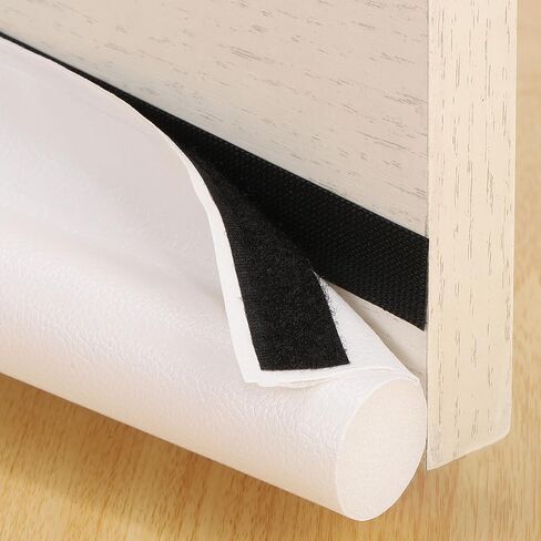 uxcell 37" Door Draft Stopper, Under Door Draft Blocker, Adhesive Soundproof Door Bottom Seal, Weather Stripping Door Sweep for Bottom of Doors, Brown in Saudi Arabia