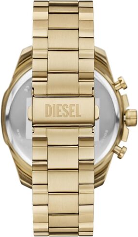 Diesel Men's Mega Chief Quartz Stainless Steel and Leather Chronograph Watch, Color: Rose Gold-Tone, Black (Model: DZ4459) in Saudi Arabia
