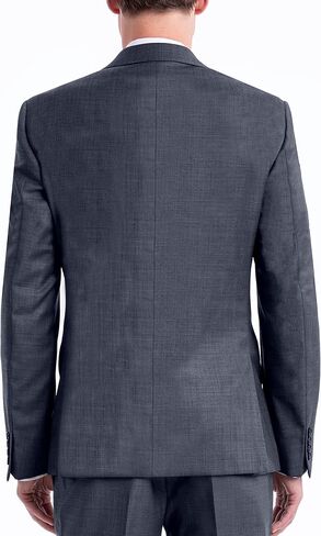 Calvin Klein Men's Slim Fit Suit Separates, Medium Blue Sharkskin, 34W x 32L in Saudi Arabia