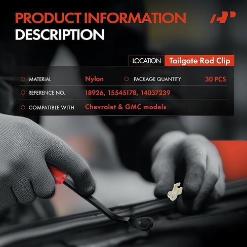 A-Premium 20PCS Nylon Tailgate Handle Retainer Clips Compatible with Chevrolet & GMC Trucks 1988-1998 in Saudi Arabia