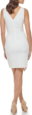 GUESS Womens Pink Stretch Zippered Pleated Asymmetrical Hem Sleeveless Surplice Neckline Short Cocktail Sheath Dress 8 in Saudi Arabia