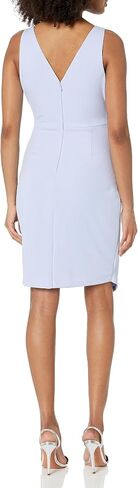 GUESS Womens Pink Stretch Zippered Pleated Asymmetrical Hem Sleeveless Surplice Neckline Short Cocktail Sheath Dress 8 in Kuwait