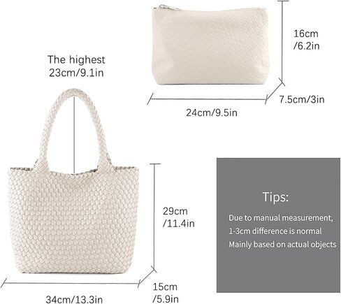 Hand Woven Bag Tote BagS For Women Top Handle Shoulder Vegan Leather Large Travel Beach Hobo Handbag in Saudi Arabia