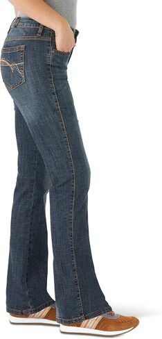Wrangler Women's Aura Jennifer Dark Wash Bootcut Jeans Blue 16W x 32L in Saudi Arabia