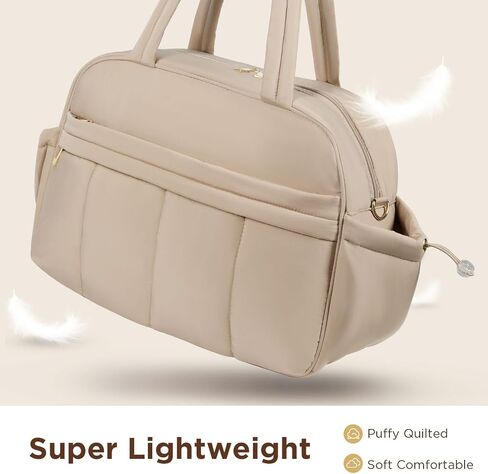 Weekender Bags for Women, Quilted Travel Duffel Bag, Large Puffer Duffle Bag for Travel Gym Overnight Weekend Workout Carry on Bag for Airplanes, Personal Item Travel Bag in Saudi Arabia