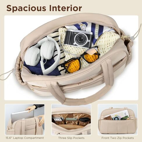 Weekender Bags for Women, Quilted Travel Duffel Bag, Large Puffer Duffle Bag for Travel Gym Overnight Weekend Workout Carry on Bag for Airplanes, Personal Item Travel Bag in Saudi Arabia