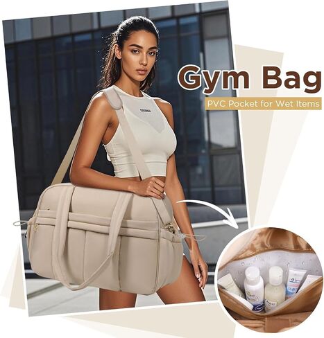 Weekender Bags for Women, Quilted Travel Duffel Bag, Large Puffer Duffle Bag for Travel Gym Overnight Weekend Workout Carry on Bag for Airplanes, Personal Item Travel Bag in Saudi Arabia
