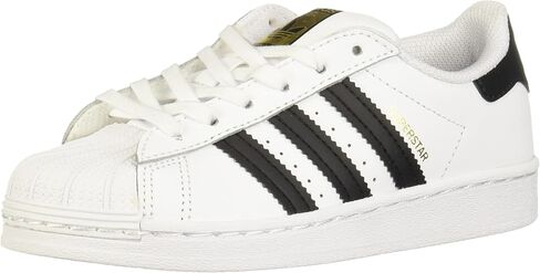 حذاء رياضي Adidas Originals للأولاد الصغار Superstar، أبيض/أبيض، 1 طفل صغير في الولايات المتحدة in Kuwait