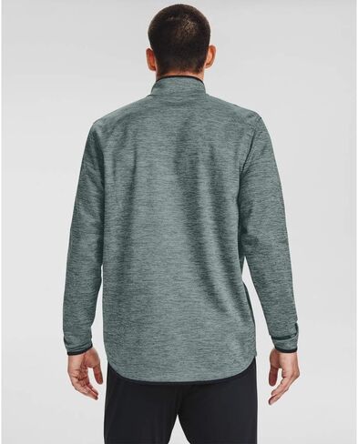 Under Armour Men's Armour Fleece 1/2 Zip T-Shirt , Lichen Blue (424)/Black , X-Large in Saudi Arabia
