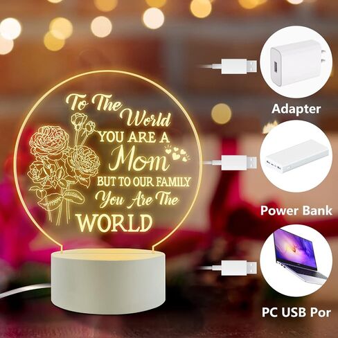 Best Best Mom Birthday Gifts from Daughter Son，Mom Birthday Gifts Night Light，Room Decoration Mom's Gifts in Saudi Arabia