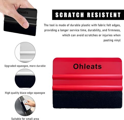 4 PCS Car Felt Edge Squeegee Wrapping Tool Kit, Car Windshield Vinyl Scraper Wrapping Window Tint Kit, Window Squeegees for Car Vinyl Wrap, Sticker Installation, Window Tint (Blue+Sky Blue) in Saudi Arabia