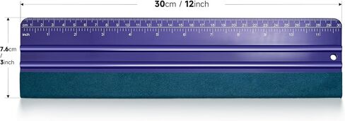 FOSHO Purple Felt Squeegee Vinyl Wrap Tool, Built-in Ruler 6"x3" Scratch-Free Vinyl Scraper for Sticker, Decal, Craft and Wallpaper Application Window Tint Tool in Kuwait