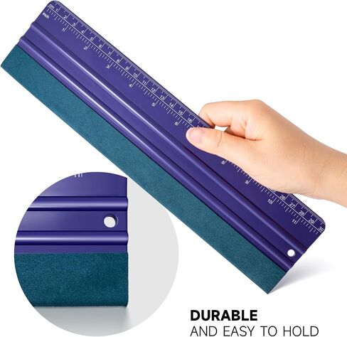 FOSHO Purple Felt Squeegee Vinyl Wrap Tool, Built-in Ruler 6"x3" Scratch-Free Vinyl Scraper for Sticker, Decal, Craft and Wallpaper Application Window Tint Tool in Kuwait