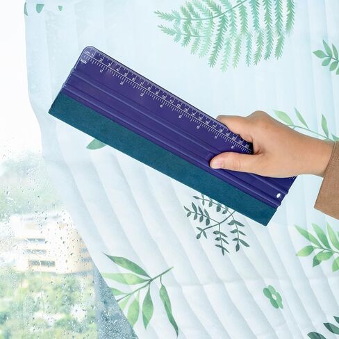 FOSHO Purple Felt Squeegee Vinyl Wrap Tool, Built-in Ruler 6"x3" Scratch-Free Vinyl Scraper for Sticker, Decal, Craft and Wallpaper Application Window Tint Tool in Kuwait