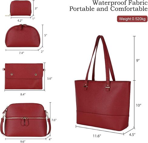 5pcs Purses Handbags Set for Women Shoulder Tote Satchel Bags in Saudi Arabia
