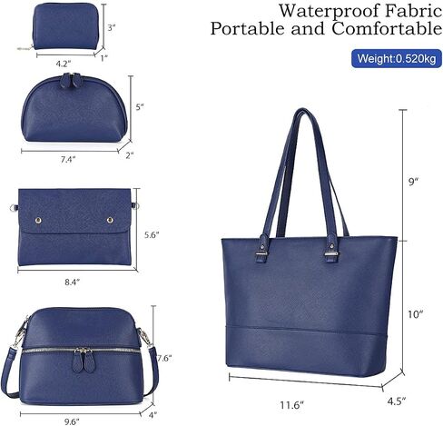 5pcs Purses Handbags Set for Women Shoulder Tote Satchel Bags in Saudi Arabia