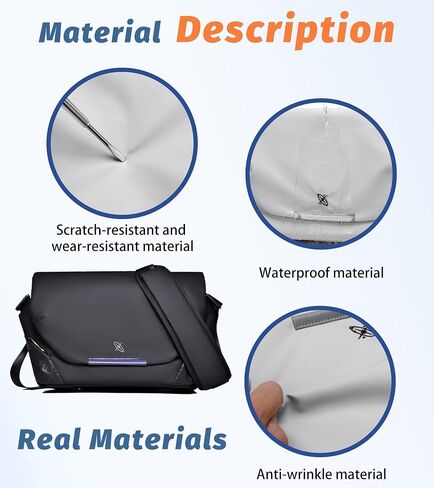 FSD.WG Men Messenger Bag Laptop Bag Shoulder Bag Large Capacity Computer Casual Bag for Work College Travel big size in Saudi Arabia