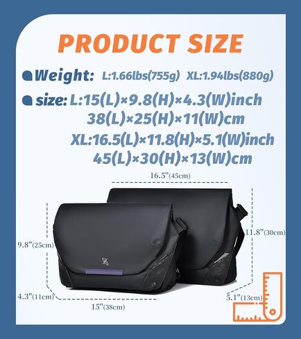 FSD.WG Men Messenger Bag Laptop Bag Shoulder Bag Large Capacity Computer Casual Bag for Work College Travel big size in Saudi Arabia