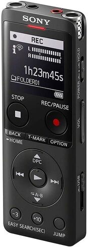 Sony Icd-UX570 MP3/LPCM Digital Voice Recorder (Dictaphone) with Built-in USB, 4GB, OLED Screen - Black in Saudi Arabia