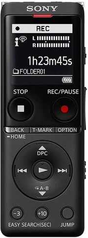 Sony Icd-UX570 MP3/LPCM Digital Voice Recorder (Dictaphone) with Built-in USB, 4GB, OLED Screen - Black in Saudi Arabia