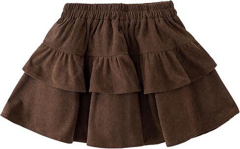 SEAUR Girl's Corduroy Short Skirt Mini High Waist A Line Pleated Skirt Casual Uniforms School Skirt in Saudi Arabia