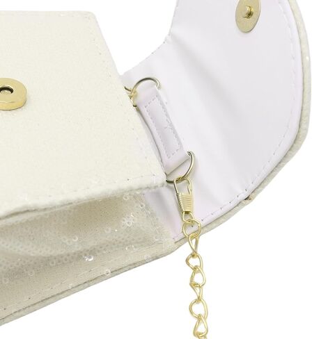 BOLLEY JOSS Kids Sequin Mini Purse Little Girls Shiny Handbag with Pearl Handle Gold Chain Cute Toddlers Crossbody Purses in Kuwait