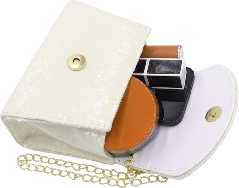 BOLLEY JOSS Kids Sequin Mini Purse Little Girls Shiny Handbag with Pearl Handle Gold Chain Cute Toddlers Crossbody Purses in Kuwait