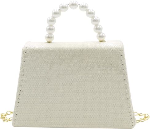 BOLLEY JOSS Kids Sequin Mini Purse Little Girls Shiny Handbag with Pearl Handle Gold Chain Cute Toddlers Crossbody Purses in Kuwait