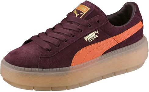 حذاء PUMA نسائي من الجلد المدبوغ بتصميم منصة تريس Block Winetasting/Flame 6 B US, 36 EU in Kuwait