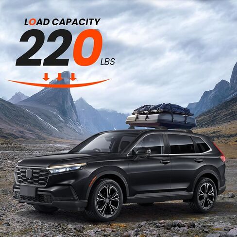220 رطلا رف سقف رف الصليب المتوافق مع هوندا CRV CR-V 2023 2024 2025 الرياضة ، شحنة دراجة من الألومنيوم الشاقية. in Kuwait