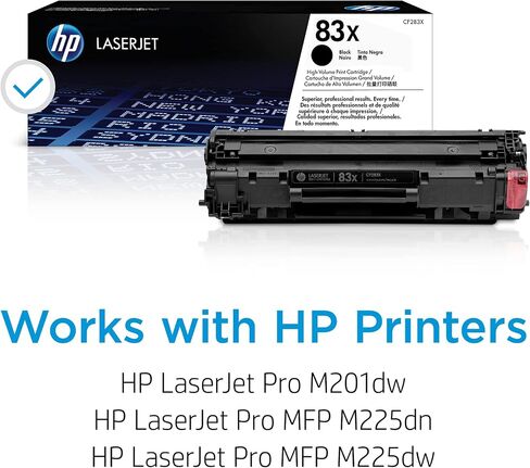 Original HP 83X Black High-yield Toner Cartridge | Works with HP LaserJet Pro M201, HP LaserJet Pro MFP M225 Series | CF283X in Saudi Arabia