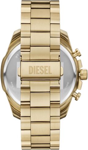 Diesel Men's Mega Chief Quartz Stainless Steel and Silcone Chronograph Watch, Color: Grey, Black (Model: DZ4378) in Saudi Arabia