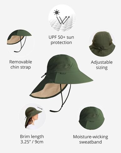 Solbari للجنسين Trekker Sun Hat Upf 50+ ، تغطية الرقبة على طراز Legionnaire ، وملاءمة خفيفة وملاءمة للتنزه والسفر in Kuwait