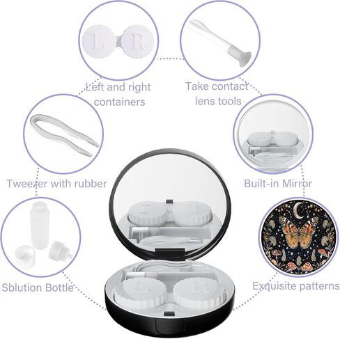 CASES CASESIONING FORNIMITION COUNTION TRAVEL KIT PORTABLE CATION CASE مع زجاجة حلول أداة مزيل مرآة مزلقة (CAT NOODLE) in Kuwait