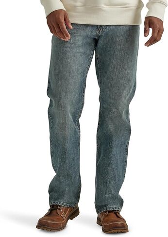 Wrangler Authentics Men’s Relaxed Fit Boot Cut Jean, Blue/Black Stretch 42W x 30L in Saudi Arabia
