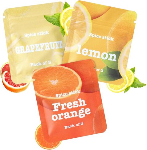 Boderi Plant Based Citrus Cores, 3 Packs, to Help Break Bad Habits Naturally, 9 Cores Total, Grapefruit Orange Raspberry in Kuwait