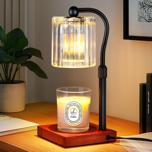 Dimmable Candle Warmer Lamp with Timer Adjustable Height, Mothers Day Birthday Gifts for Mom, Housewarming Gift New Home Decor for Women, Modern Electric Wax Melt Warmer for Jar Candles with 2 Bulbs in Saudi Arabia