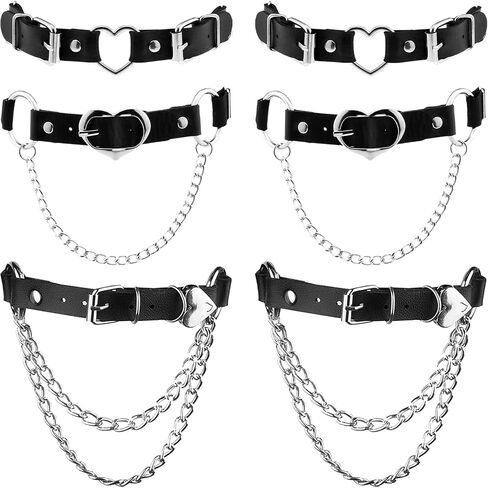 NEWITIN 6 Pieces PU Leather Garters Sexy Punk Garter Thigh High Garters for Women in Saudi Arabia
